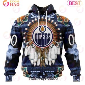 NHL Edmonton Oilers Specialized With Native Costume Concept 3D Hoodie