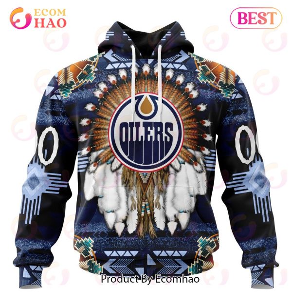 NHL Edmonton Oilers Specialized With Native Costume Concept 3D Hoodie