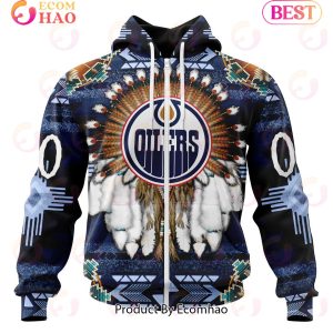 NHL Edmonton Oilers Specialized With Native Costume Concept 3D Hoodie