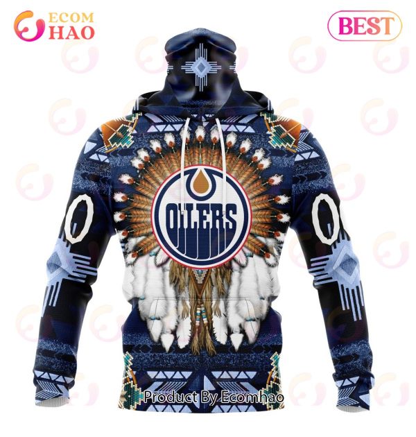 NHL Edmonton Oilers Specialized With Native Costume Concept 3D Hoodie