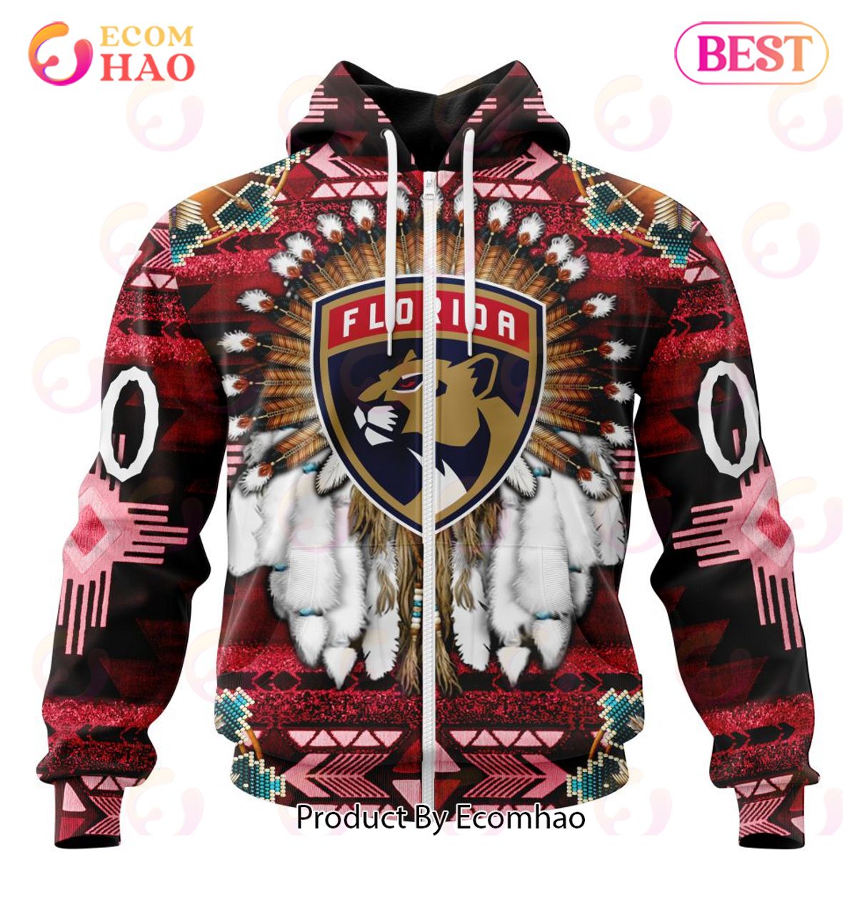 NHL Florida Panthers Specialized With Native Costume Concept 3D Hoodie