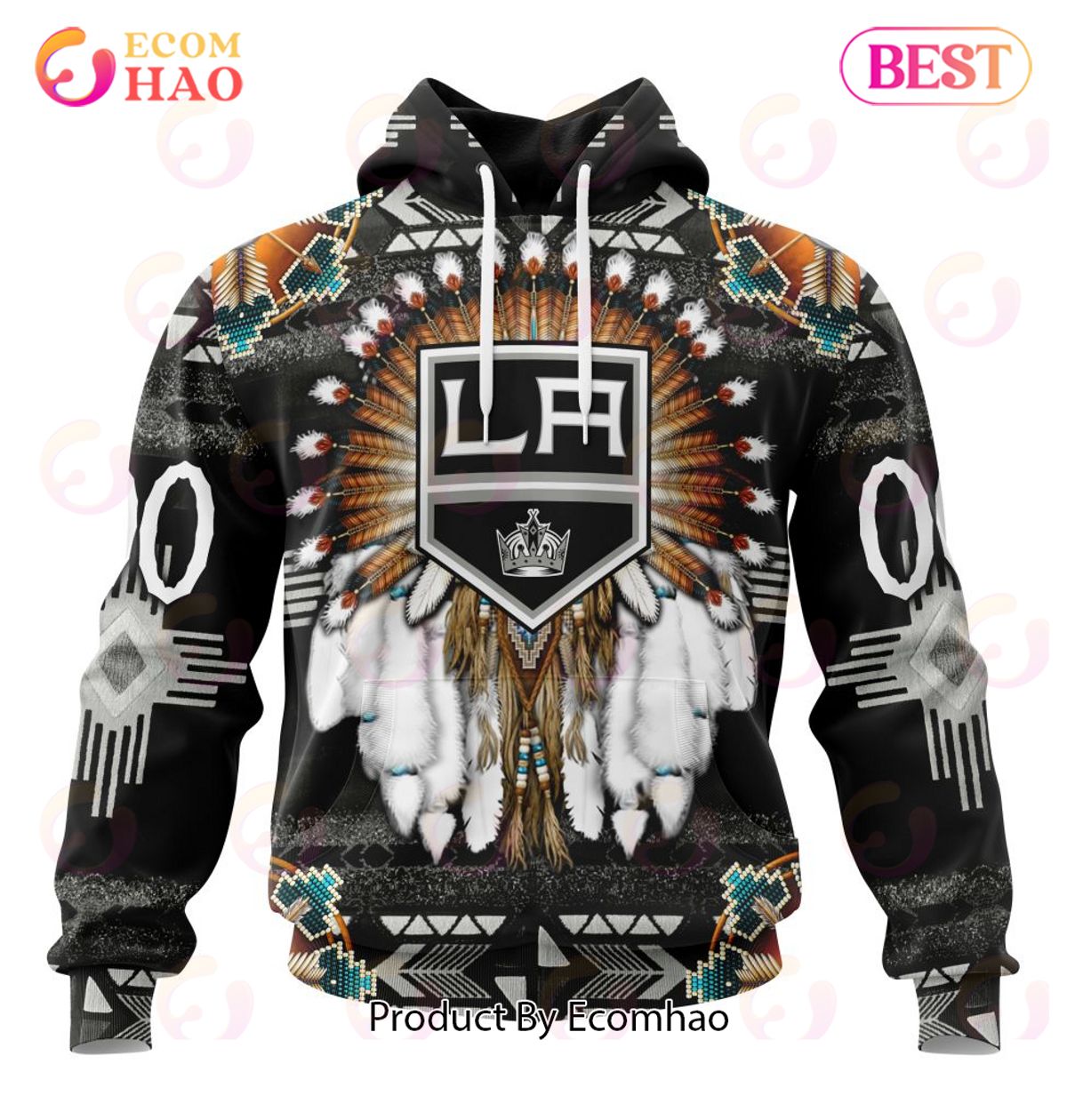 NHL Los Angeles Kings Specialized With Native Costume Concept 3D Hoodie