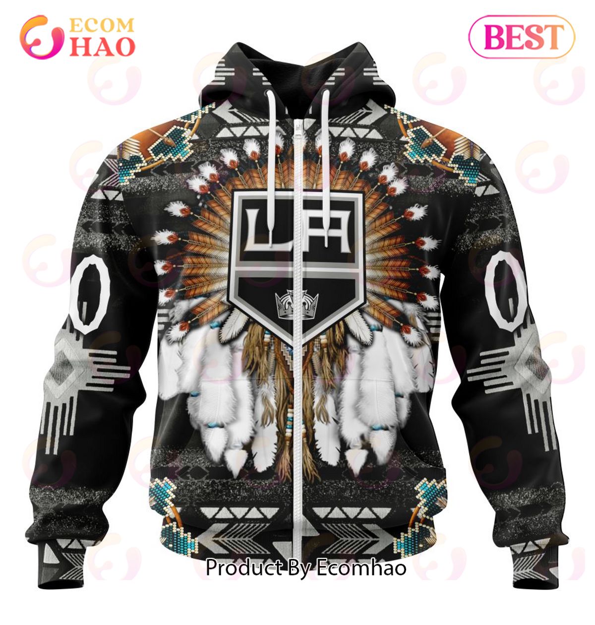 NHL Los Angeles Kings Specialized With Native Costume Concept 3D Hoodie