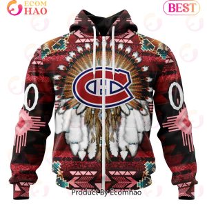 NHL Montreal Canadiens Specialized With Native Costume Concept 3D Hoodie