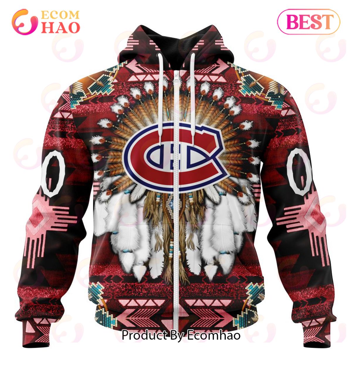 NHL Montreal Canadiens Specialized With Native Costume Concept 3D Hoodie