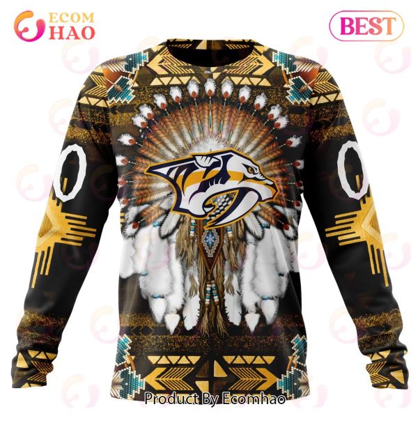 NHL Nashville Predators Specialized With Native Costume Concept 3D Hoodie