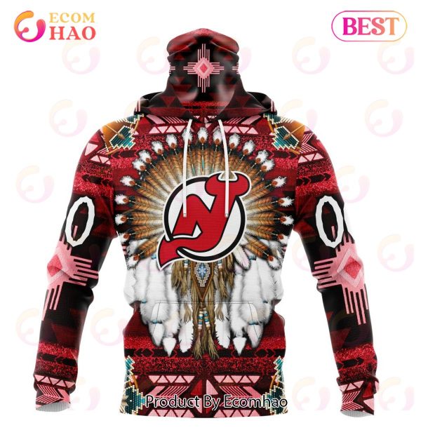 NHL New Jersey Devils Specialized With Native Costume Concept 3D Hoodie
