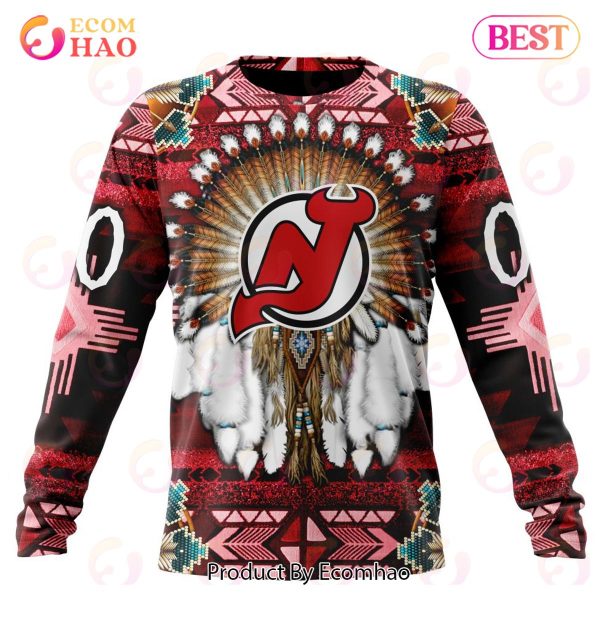 NHL New Jersey Devils Specialized With Native Costume Concept 3D Hoodie