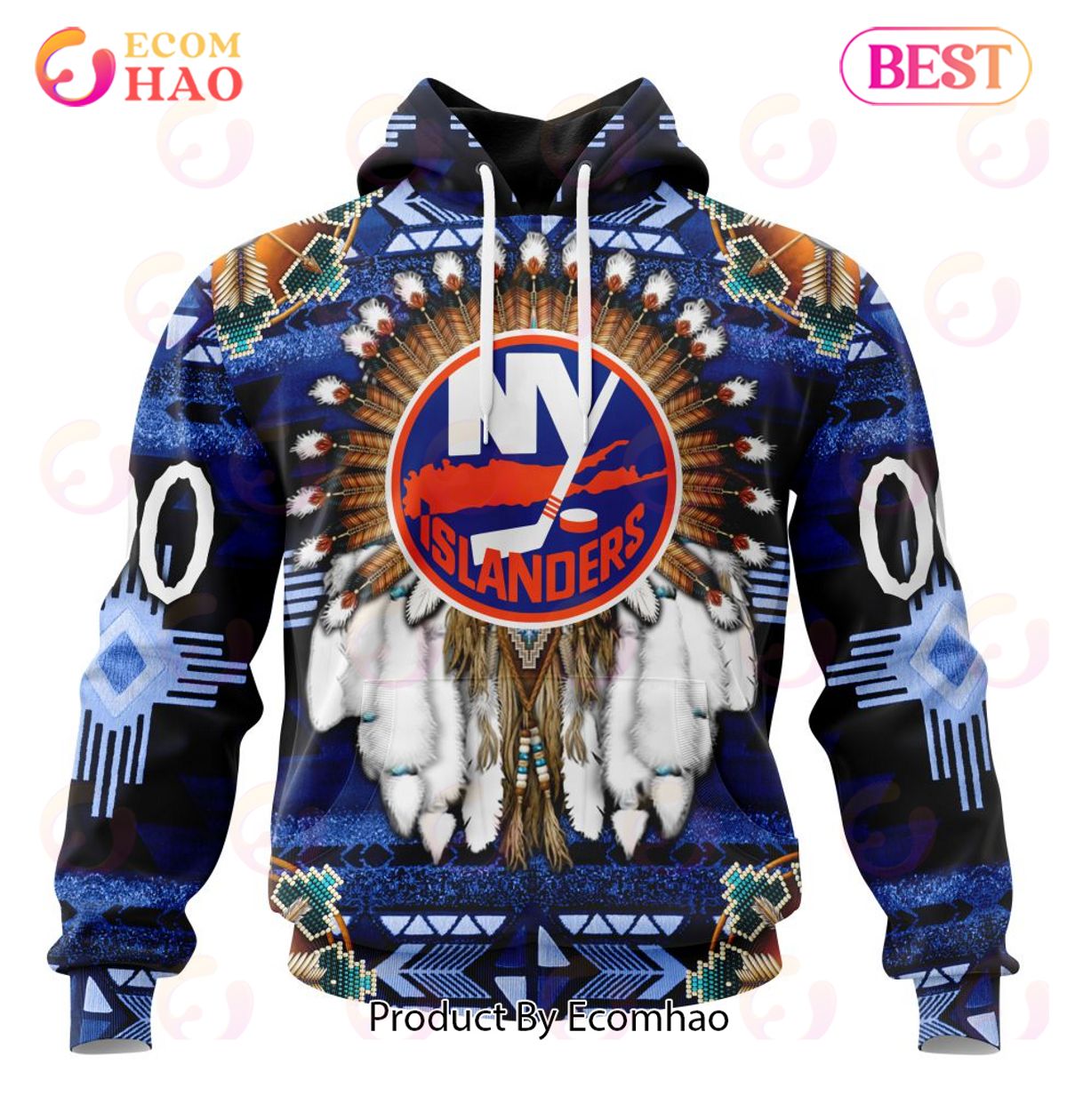 NHL New York Islanders Specialized With Native Costume Concept 3D Hoodie