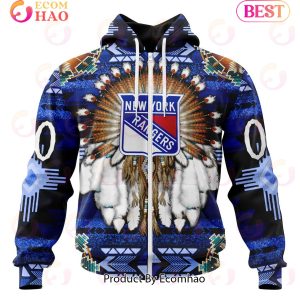 NHL New York Rangers Specialized With Native Costume Concept 3D Hoodie
