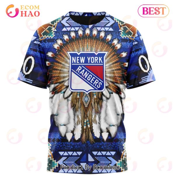NHL New York Rangers Specialized With Native Costume Concept 3D Hoodie
