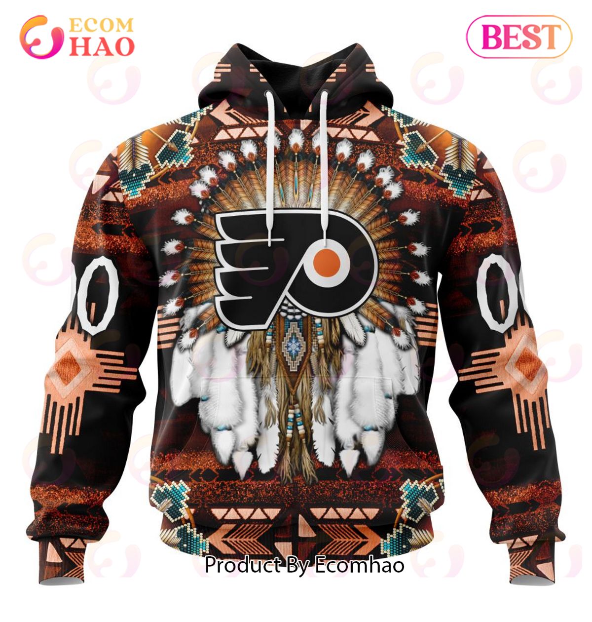 NHL Philadelphia Flyers Specialized With Native Costume Concept 3D Hoodie