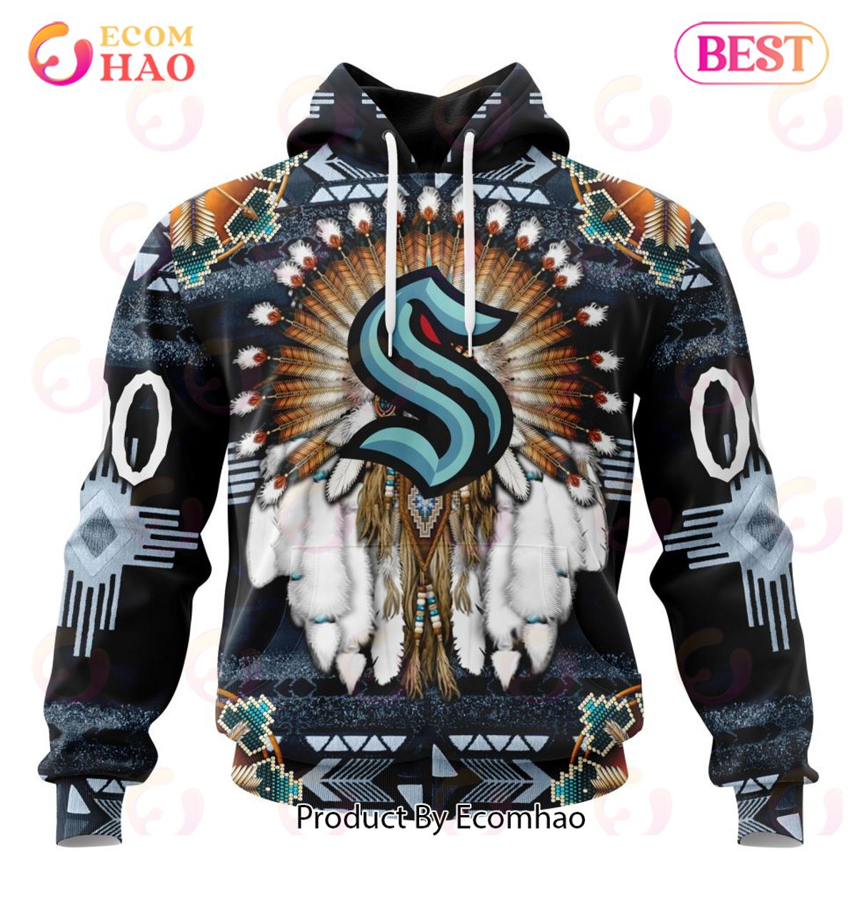 NHL Seattle Kraken Specialized With Native Costume Concept 3D Hoodie