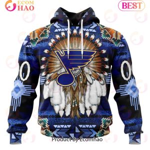 NHL St. Louis Blues Specialized With Native Costume Concept 3D Hoodie
