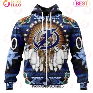 NHL Tampa Bay Lightning Specialized With Native Costume Concept 3D Hoodie