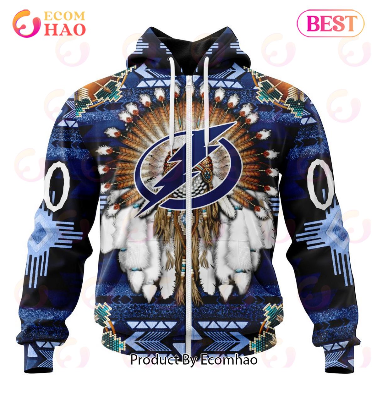 NHL Tampa Bay Lightning Specialized With Native Costume Concept 3D Hoodie