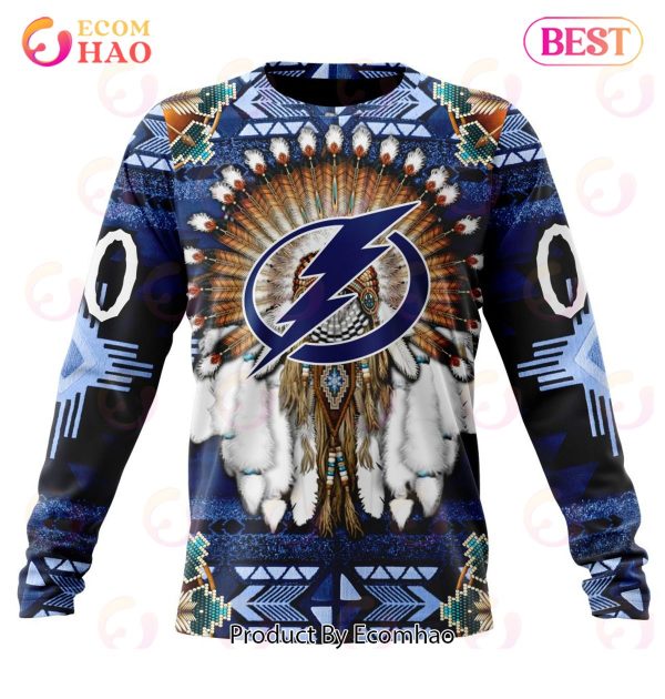 NHL Tampa Bay Lightning Specialized With Native Costume Concept 3D Hoodie