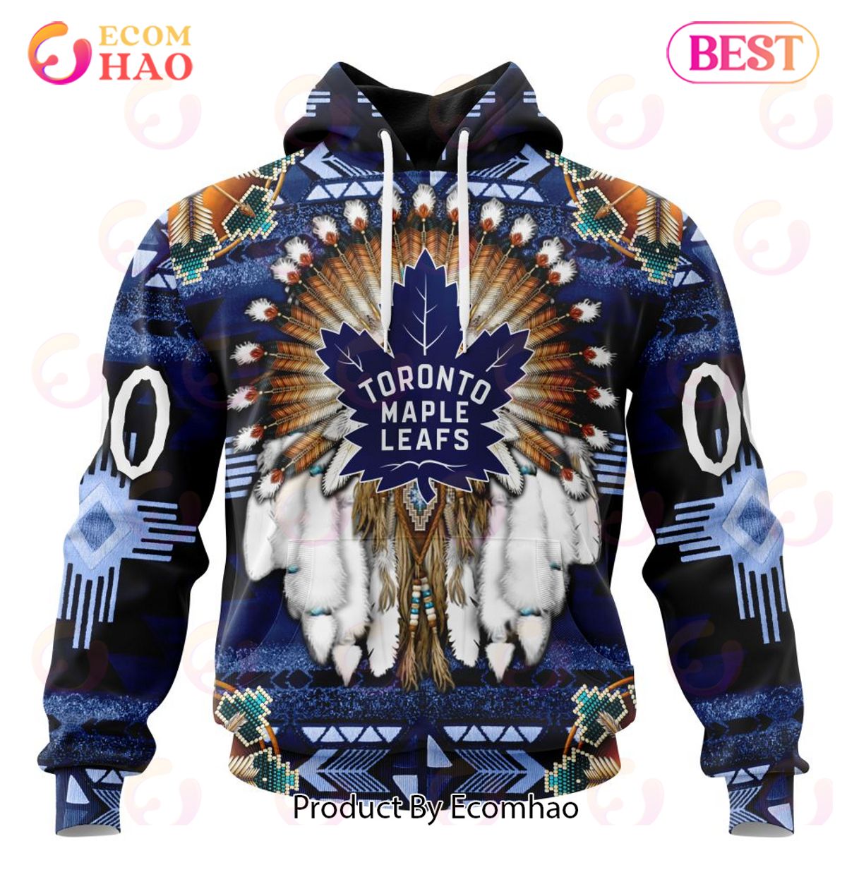 NHL Toronto Maple Leafs Specialized With Native Costume Concept 3D Hoodie