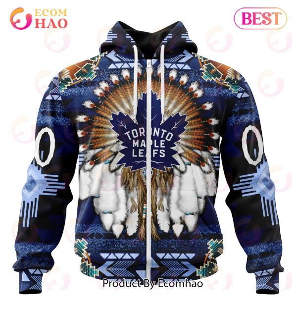 NHL Toronto Maple Leafs Specialized With Native Costume Concept 3D Hoodie