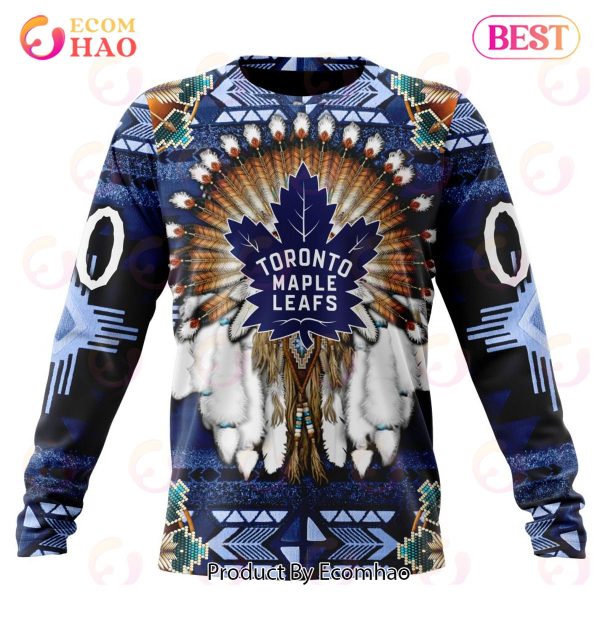 NHL Toronto Maple Leafs Specialized With Native Costume Concept 3D Hoodie