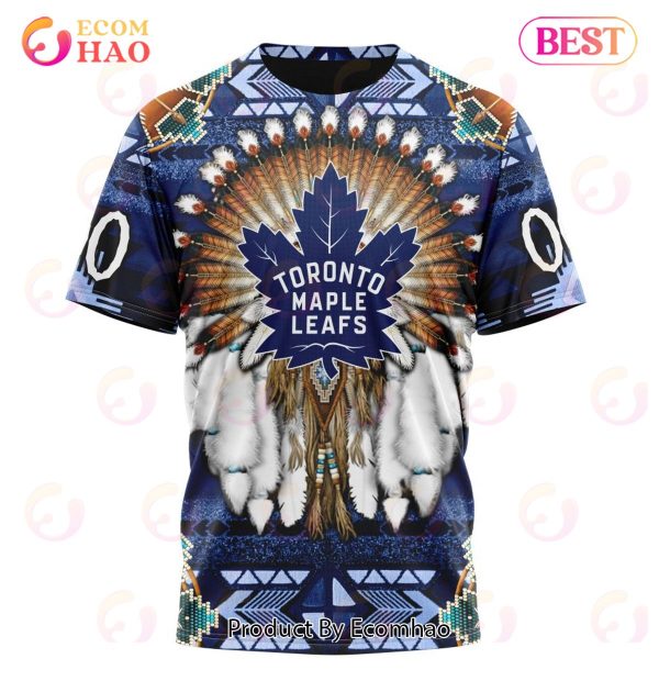 NHL Toronto Maple Leafs Specialized With Native Costume Concept 3D Hoodie