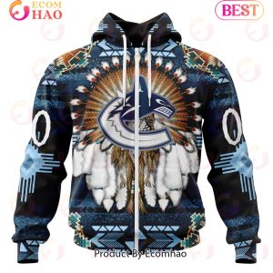 NHL Vancouver Canucks Specialized With Native Costume Concept 3D Hoodie