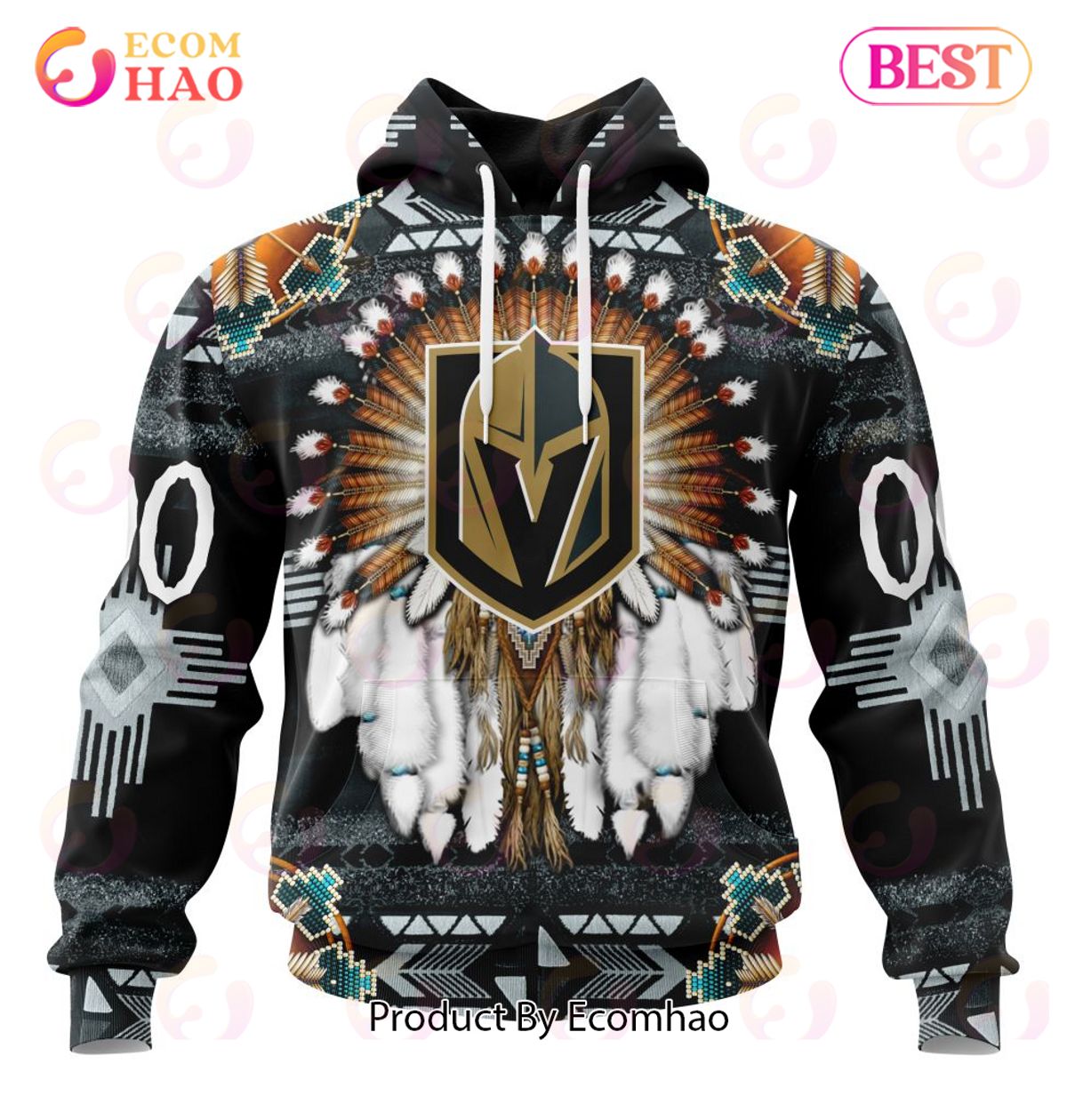 NHL Vegas Golden Knights Specialized With Native Costume Concept 3D Hoodie