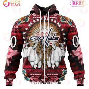 NHL Washington Capitals Specialized With Native Costume Concept 3D Hoodie