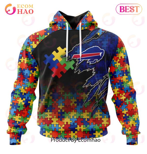 NFL Buffalo Bills Specialized With Autism Awareness Concept 3D Hoodie