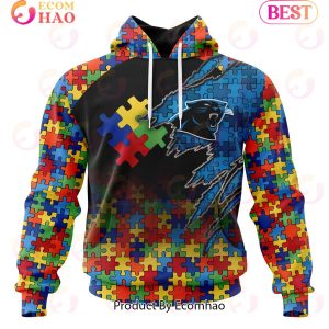 NFL Carolina Panthers Specialized With Autism Awareness Concept 3D Hoodie