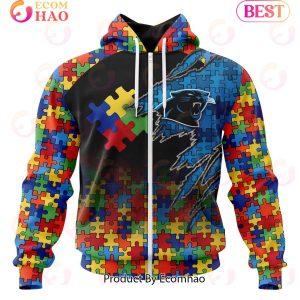 NFL Carolina Panthers Specialized With Autism Awareness Concept 3D Hoodie