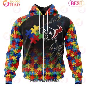 NFL Houston Texans Specialized With Autism Awareness Concept 3D Hoodie