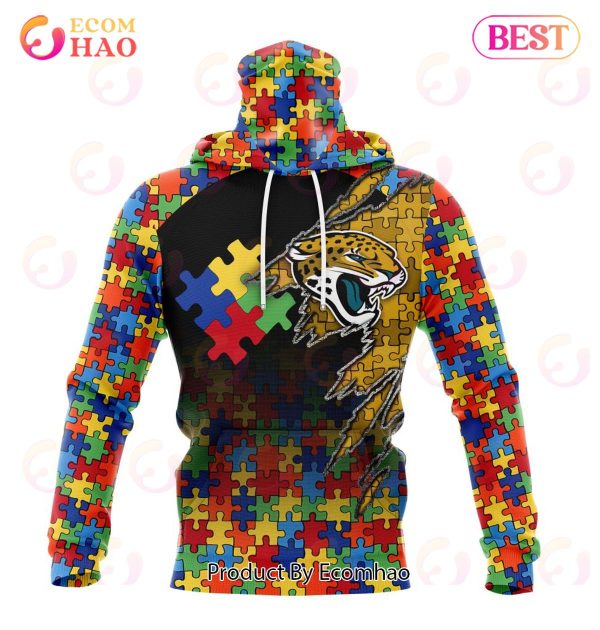 NFL Jacksonville Jaguars Specialized With Autism Awareness Concept 3D Hoodie