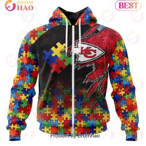 NFL Kansas City Chiefs Specialized With Autism Awareness Concept 3D Hoodie