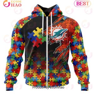 NFL Miami Dolphins Specialized With Autism Awareness Concept 3D Hoodie