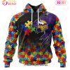 NFL New England Patriots Specialized With Autism Awareness Concept 3D Hoodie