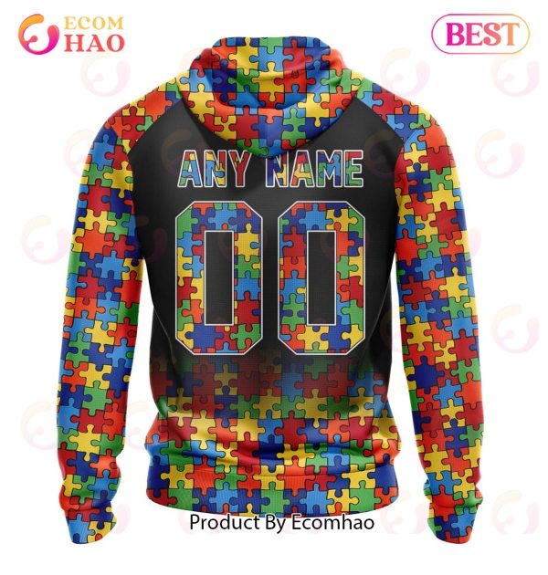 NFL New Orleans Saints Specialized With Autism Awareness Concept 3D Hoodie