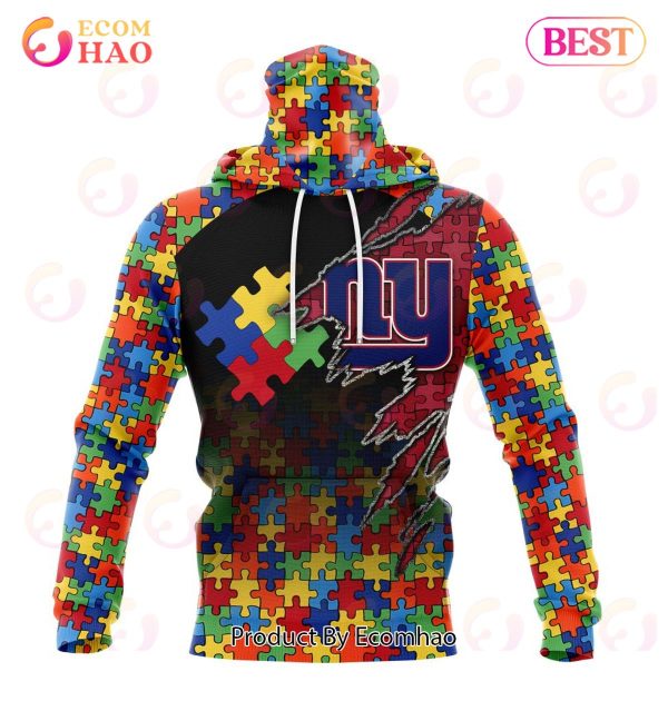 NFL New York Giants Specialized With Autism Awareness Concept 3D Hoodie