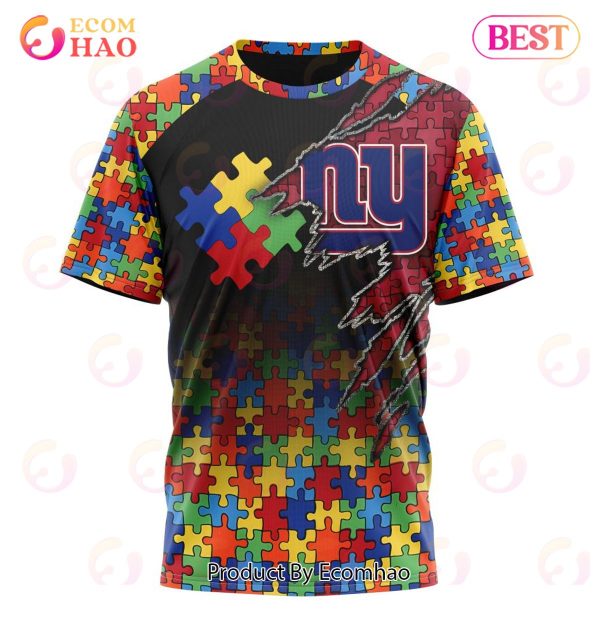 NFL New York Giants Specialized With Autism Awareness Concept 3D Hoodie