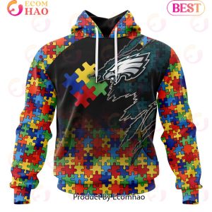 NFL Philadelphia Eagles Specialized With Autism Awareness Concept 3D Hoodie