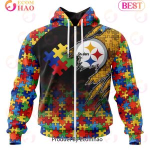 NFL Pittsburgh Steelers Specialized With Autism Awareness Concept 3D Hoodie