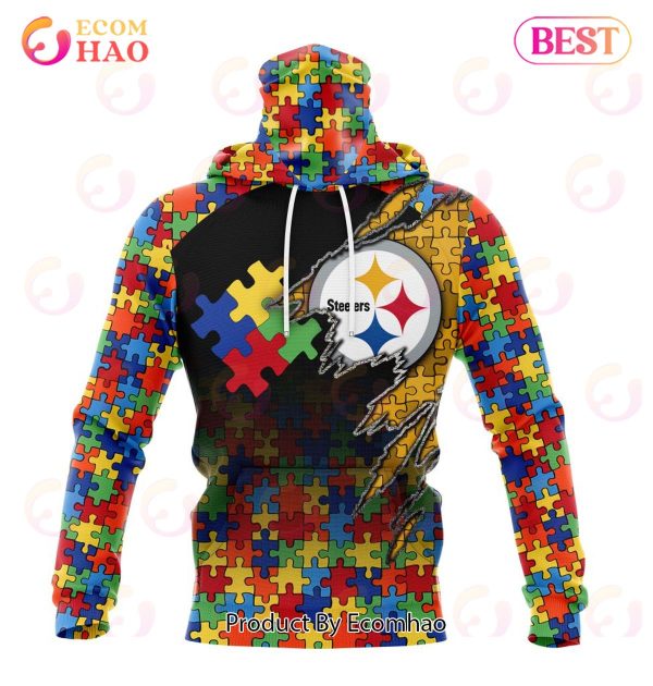 NFL Pittsburgh Steelers Specialized With Autism Awareness Concept 3D Hoodie