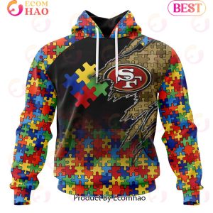 NFL San Francisco 49ers Specialized With Autism Awareness Concept 3D Hoodie