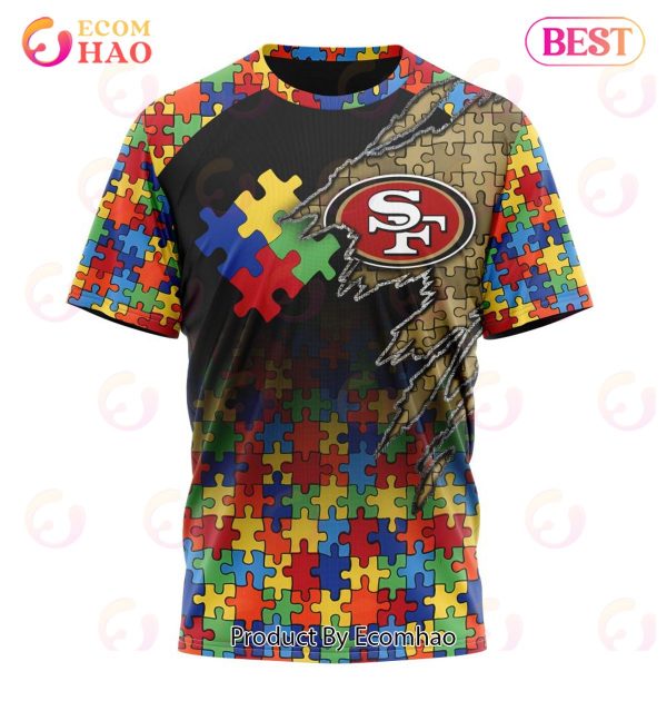 NFL San Francisco 49ers Specialized With Autism Awareness Concept 3D Hoodie