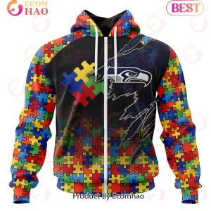 NFL Seattle Seahawks Specialized With Autism Awareness Concept 3D Hoodie