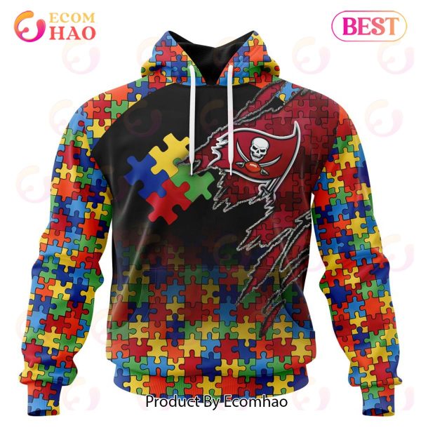 NFL Tampa Bay Buccaneers Specialized With Autism Awareness Concept 3D Hoodie