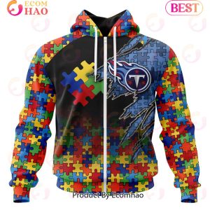 NFL Tennessee Titans Specialized With Autism Awareness Concept 3D Hoodie