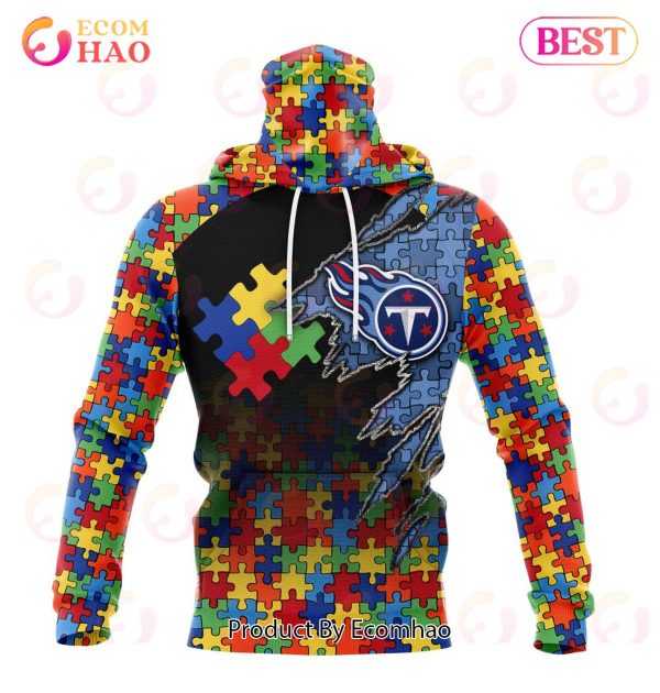 NFL Tennessee Titans Specialized With Autism Awareness Concept 3D Hoodie