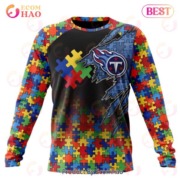 NFL Tennessee Titans Specialized With Autism Awareness Concept 3D Hoodie