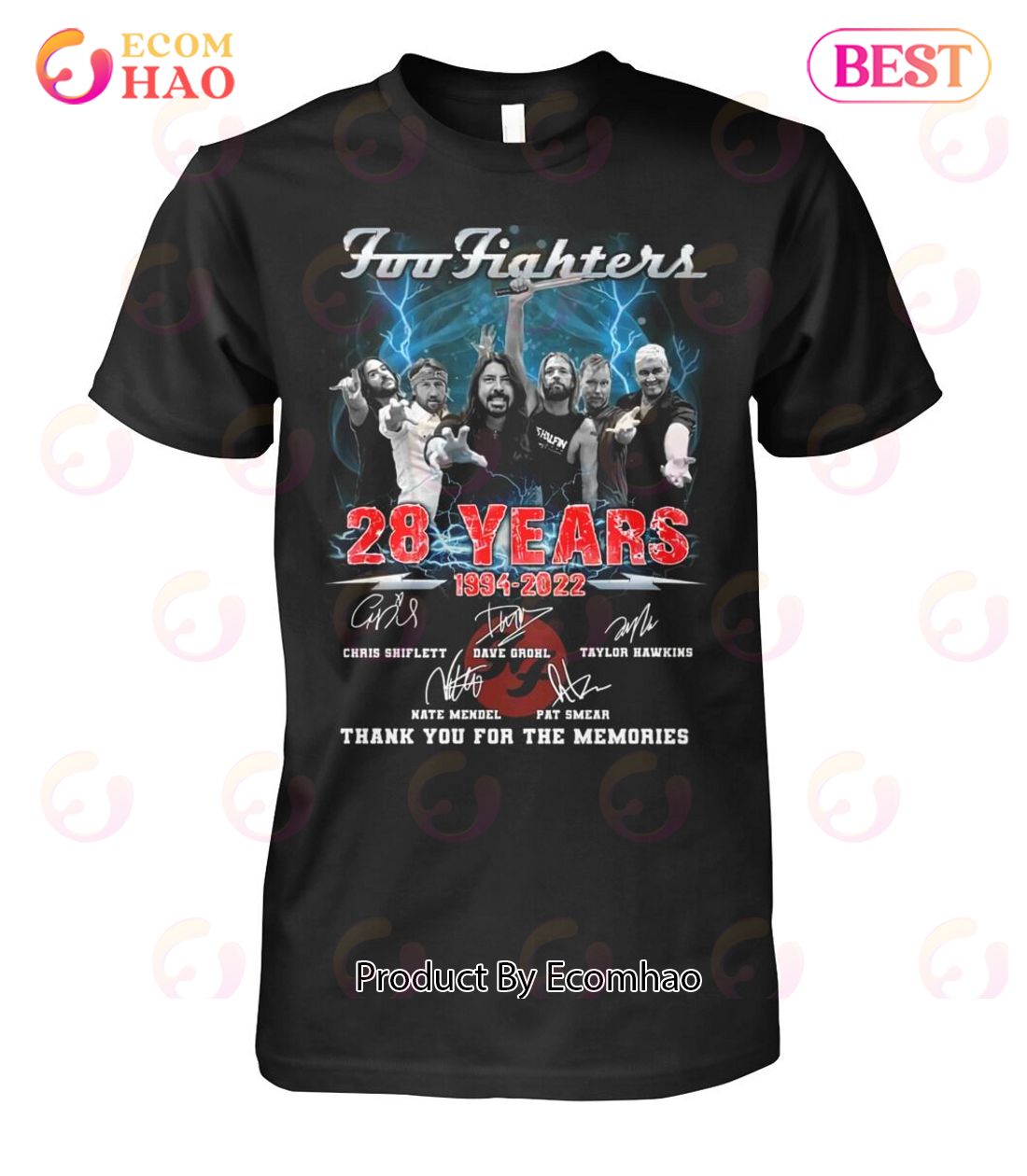 Foo Fighters 28 Years 1994 – 2022 Thank You For The Memories T-Shirt